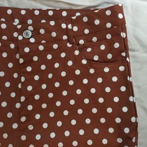 🧡 High waist, polka dot jeans. Size: L 🧡
